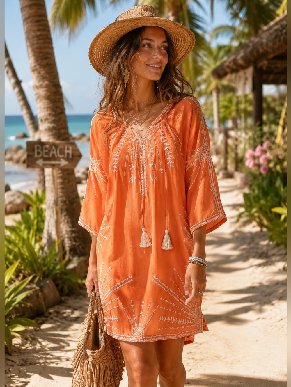 NWT Tolani Kezia Peach Dress Coverup